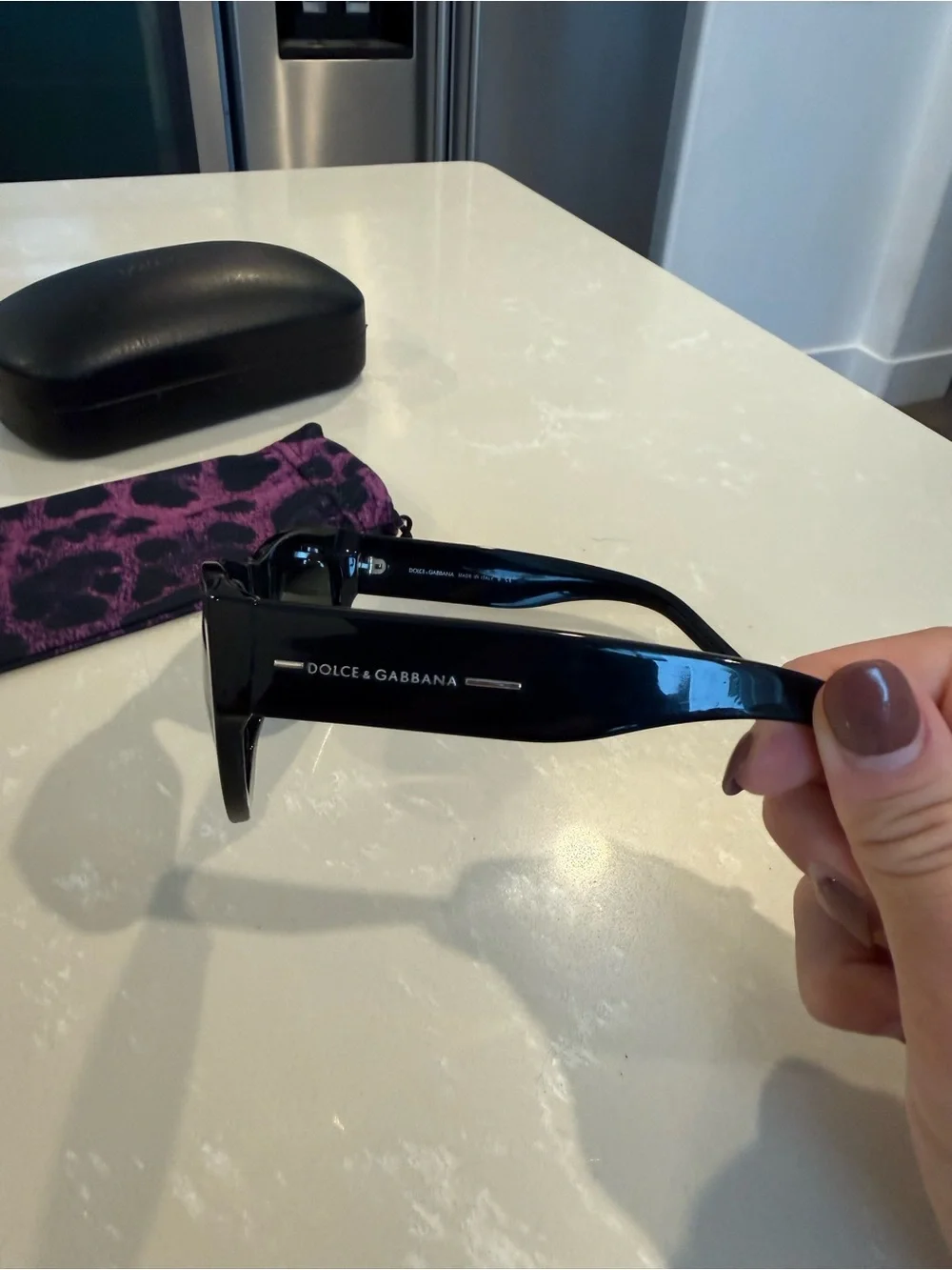 Dolce & Gabbana Black Sunglasses with Dark Lenses